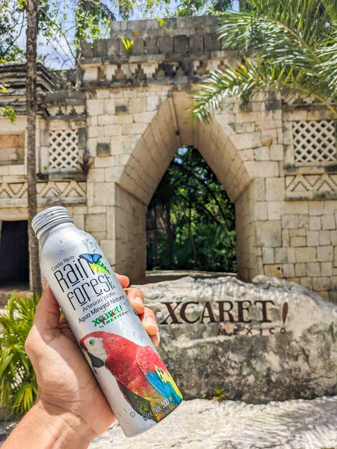 rainforest.water.aluminum.bottle.xcaret.park